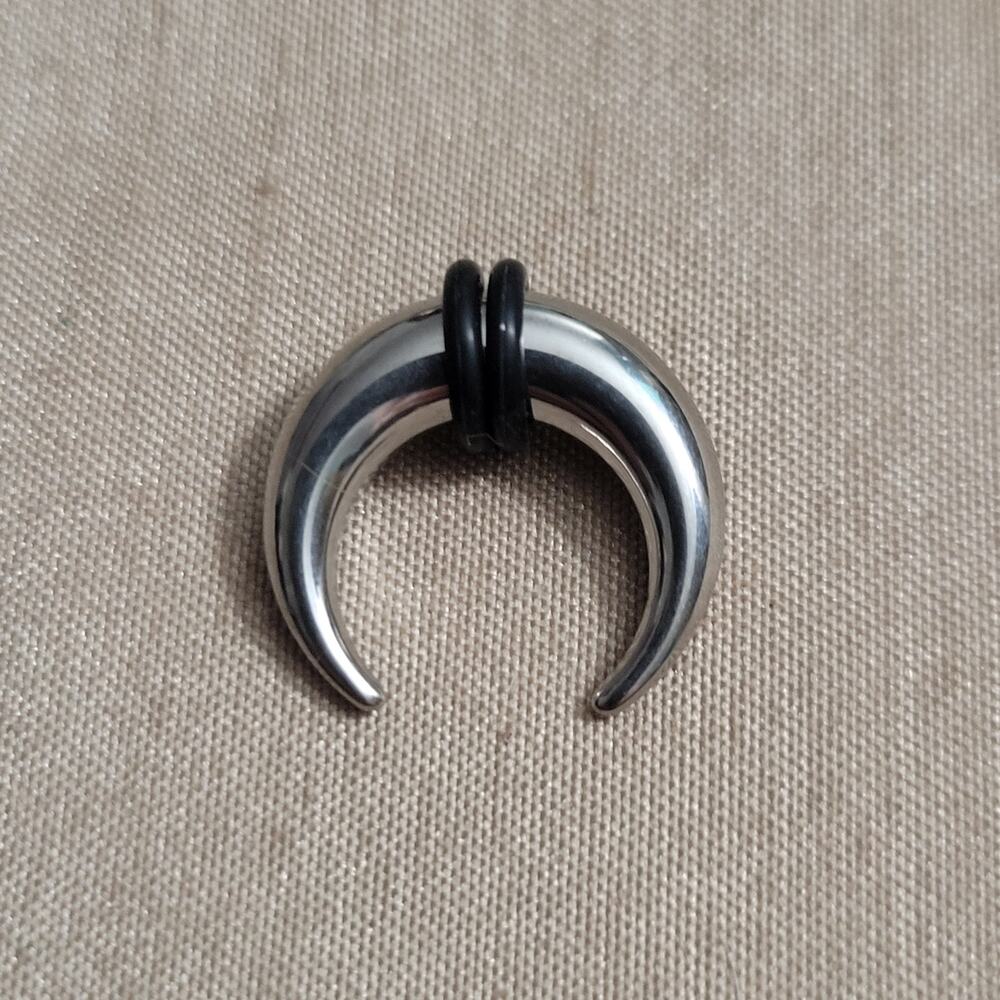 4 gauge 12mm stainless steel silver septum horse shoe crescent nose piercing